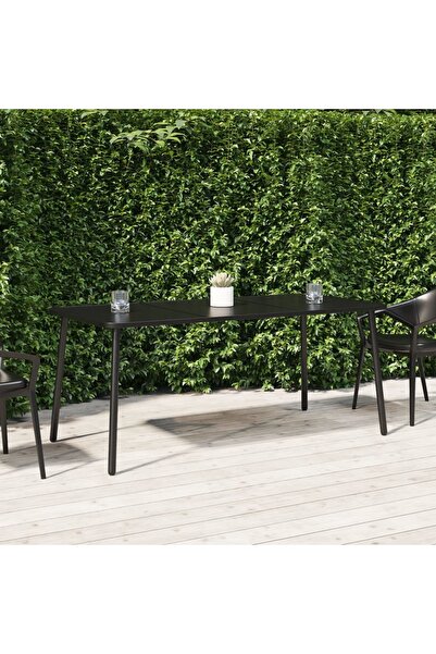 Concept Τραπέζι κήπου, ανθρακί, 165x80x71 cm, ατσάλι