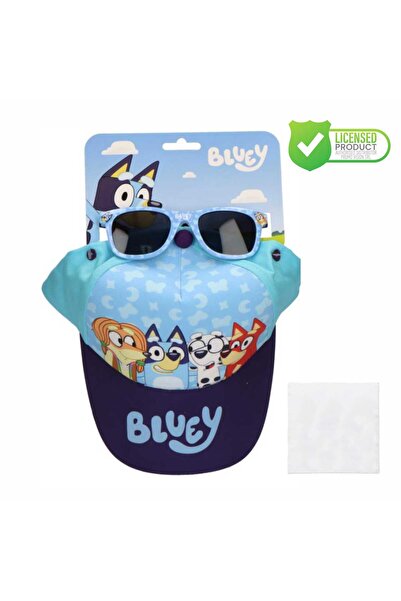 bluey Children's cap 53 cm and sunglasses with UV protection, & Bingo