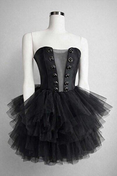 DANIELITE COUTURE Dress with corset and tulle skirt