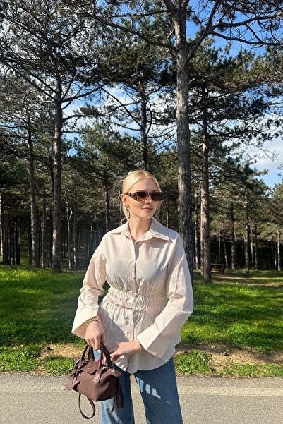 lizge giyim Bel Rubber Detail Blazer