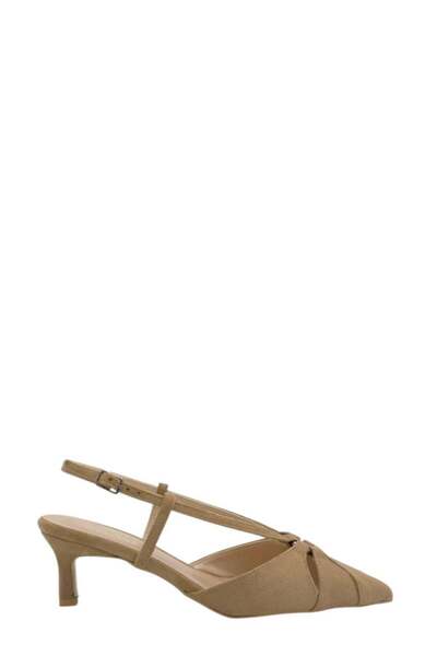 Moulin Shoes حذاء نسائي من مينك جلد سويدي بكعب قصير ومقدمة مدببة ومفتوح من الخلف
