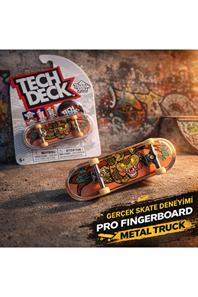 Cici Oyuncak Tech Deck Thank You Fingerboard Mini Kaykay – Metal Truck, Profe...