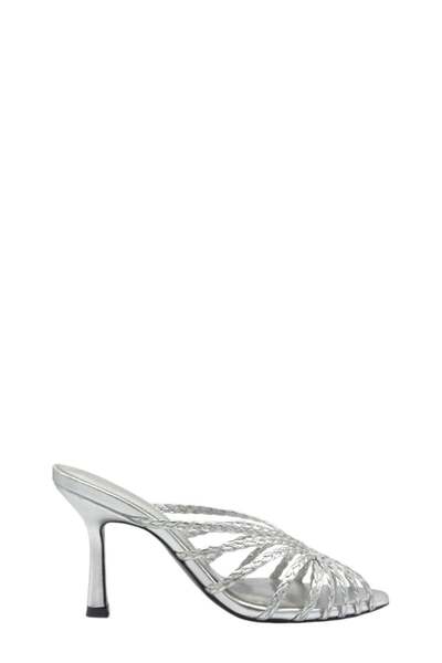 Moulin Shoes Lamé Knitted Pointed Toe Heels for Women Slipper