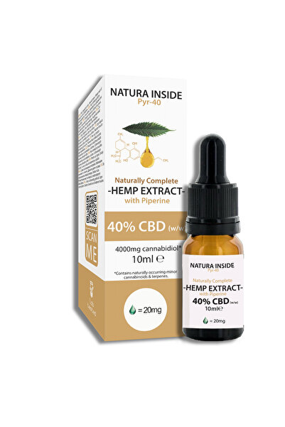 NATURA INSIDE Έλαιο Κάνναβης – 40% CBD με Πιπερίνη, Σειρά Pyr, 10ml
