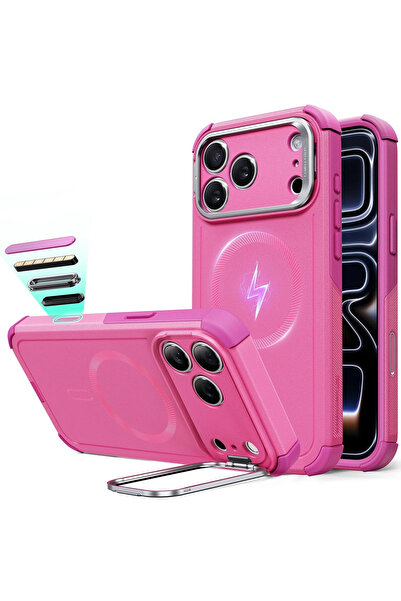ESR Θήκη Cyber ​​Tough (Βάση Stash, Κουμπί Ελέγχου Κάμερας) Magsafe Rosy Pink...