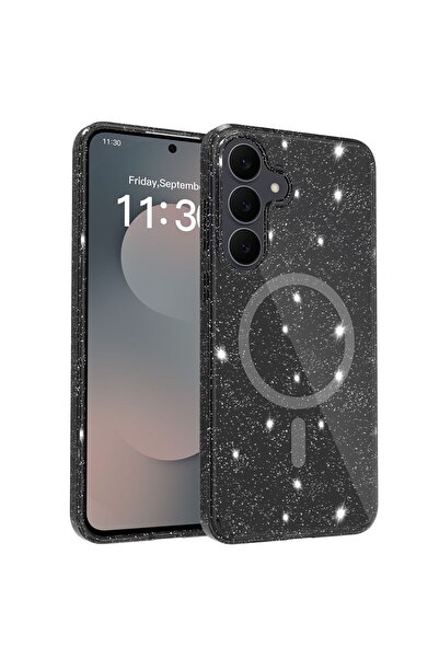 Orso Θήκη Glitter Powder Magsafe Clear Black Samsung Galaxy A57