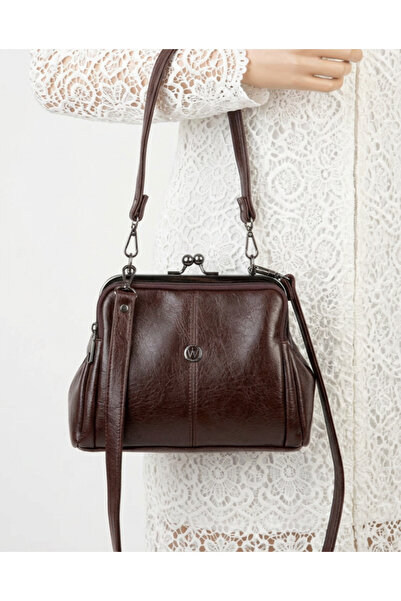 Çanta Trend Women's Bitter Brown 4-Compartment Bag with Lined Scholarships an...