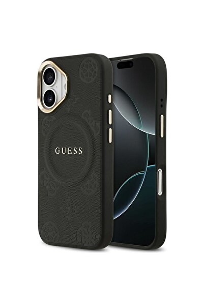 Guess Θήκη Peony Hot Stamp Magsafe Black iPhone 17