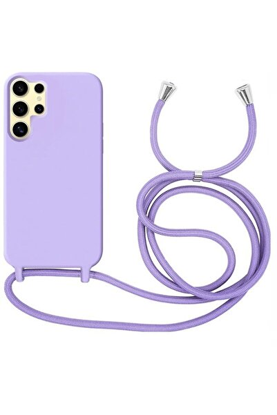Orso Θήκη Liquid Silicone Κορδόνι Violet Samsung Galaxy S25 Ultra