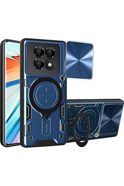 Orso Θήκη Αδιάβροχη Κάμερα Ringstand Slide Blue Poco M8 Pro 5G