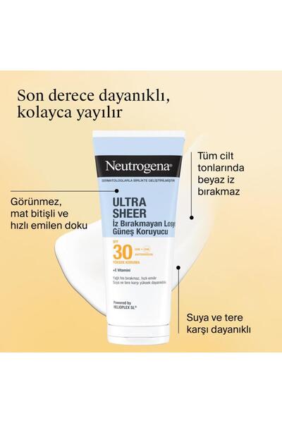 Neutrogena Ultra Sheer Nemlendirici Güneş Koruyucu Losyon SPF30, 200 ml