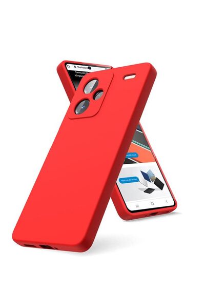Orso Θήκη Rubber Μετάξι Red Xiaomi Redmi Note 13 Pro+ 5G