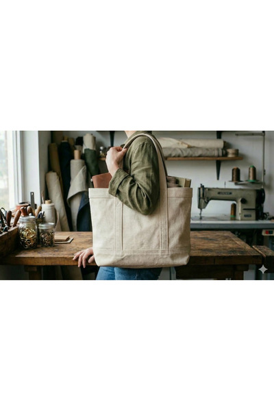 Şadoğlu Tekstil 900 Gram Extra Thick Hambez Canvas Bag - 45X50 cm Large Size ...