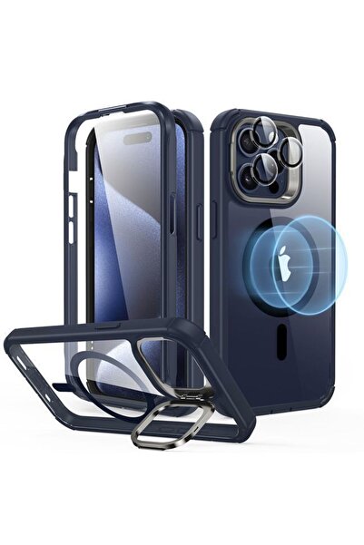 ESR Θήκη Armor Tough με Stash Stand HaloLock Magsafe Clear Dark Blue για iPho...