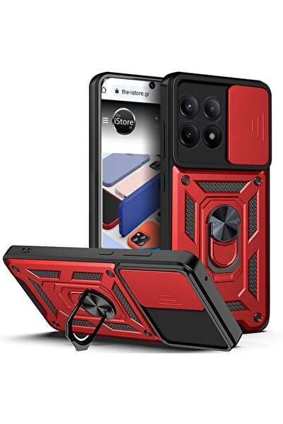 Orso Θήκη Combo Kickstand Slide Camera Κόκκινο Poco X6 Pro 5G