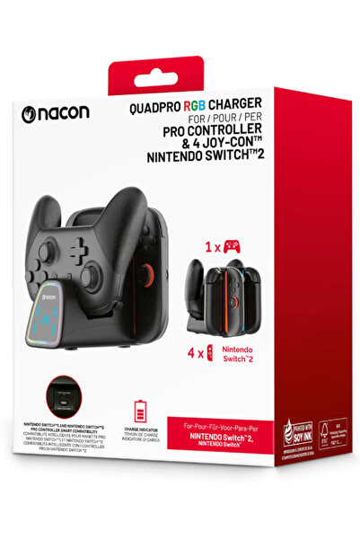 Nacon Charger Quadpro + RGB Pro Controller & 4 Joy-Con - Nintendo Switch 2