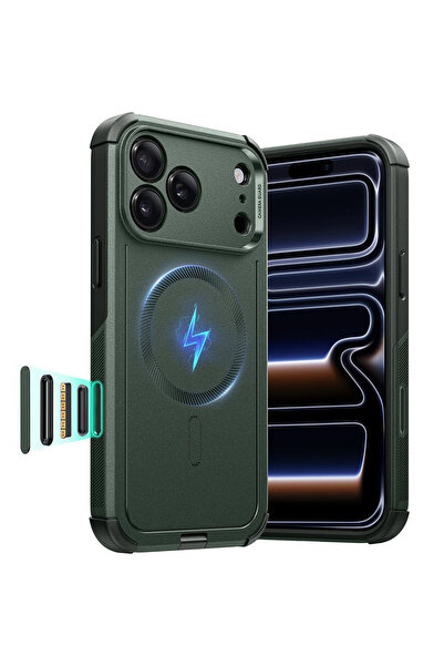 ESR Θήκη Cyber ​​Tough με κουμπί ελέγχου κάμερας Magsafe Green για iPhone 17 Pro