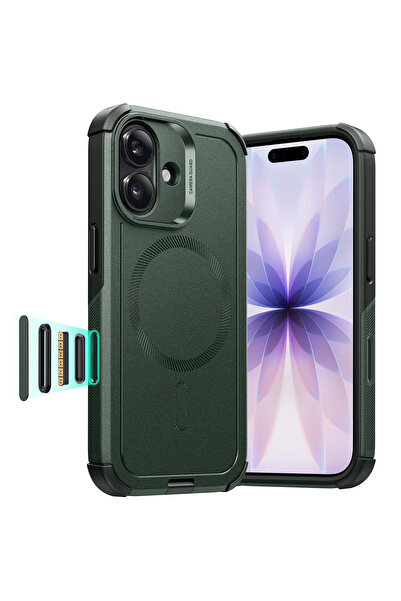 ESR Θήκη Cyber ​​Tough με κουμπί ελέγχου κάμερας Magsafe Green για iPhone 17