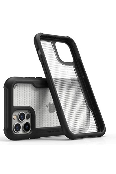 Patchworks Στερεά θήκη διαφανής μαύρη για iPhone 12/12 Pro