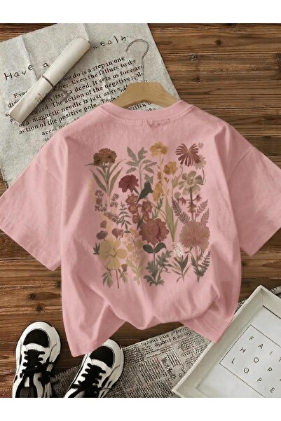 Oksit Ρετρό Βοτανικό Μπλουζάκι Γυναικείο με τύπωμα Με φλοράλ μοτίβο Premium o...