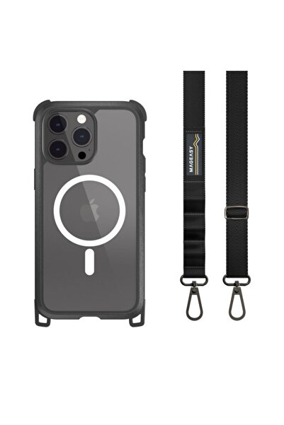 Other Θήκη MagEasy Odyssey M with Lanyard Magsafe Black iPhone 15 Pro Max