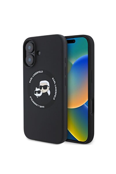 Karl Lagerfeld Θήκη Liquid Silicone Karl&Choupet Ring MagSafe Black iPhone 16