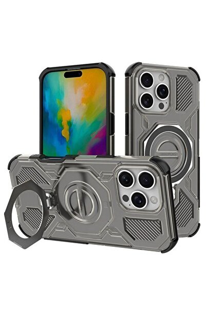 Orso Θήκη Ostand Hybrid Clear Black iPhone 15