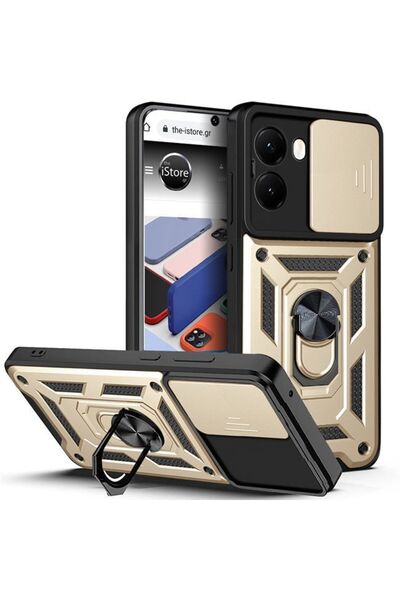 Orso Θήκη Combo Kickstand Slide Camera Gold Poco X7 Pro 5G