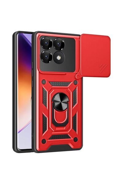 Orso Θήκη Combo Kickstand Slide Camera Red Poco F6 Pro 5G