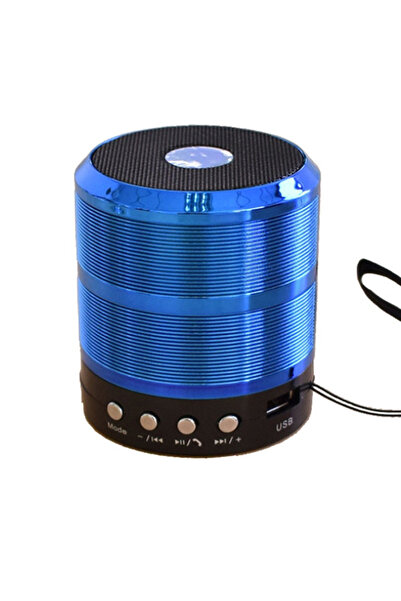 OEM Mini difuzor portabil, Bluetooth, Micro-SD, Aux, albastru metalizat, sune...