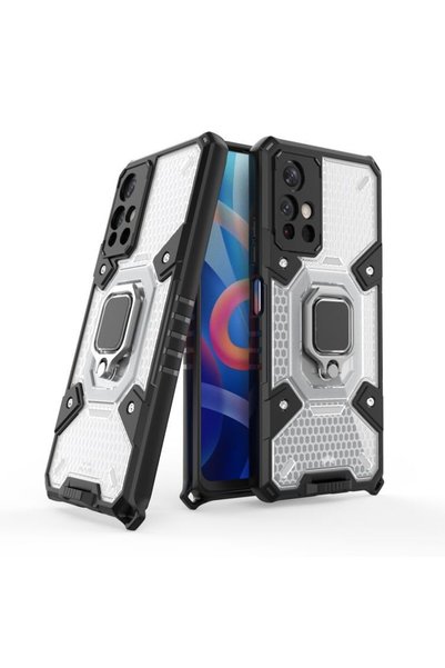 OEM Θήκη Armor Honeycomb CamShield Διάφανη Μαύρη Xiaomi Poco M4 Pro 5G