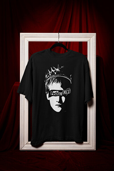 MG The King Printed Cycling Collar Pa Cotton Ov Oversized Alip Short Sleeve U...