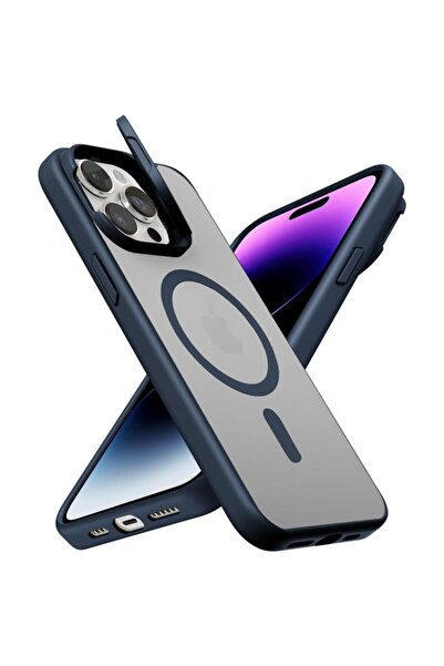 Orso Θήκη Hybrid Camera Protection Stand MagSafe Frosted Blue iPhone 15 Pro Max