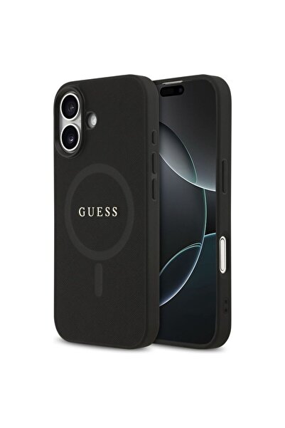 Guess Θήκη Saffiano Classic Logo Magsafe Black iPhone 17