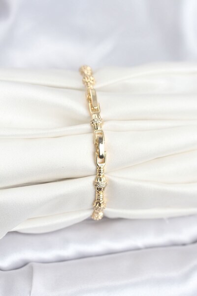 cleovibe سوار سيرينو من النحاس باللون الذهبي من سلسلة Vip Seri Punta موديل زر...