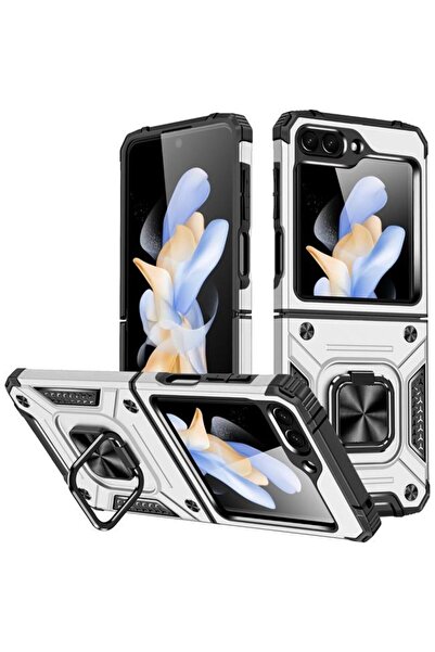 OEM Θήκη Armor Ringstand Silver Samsung Galaxy Z Flip 6