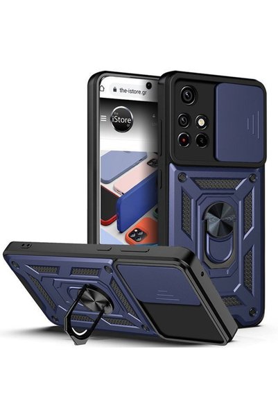OEM Combo Kickstand Slide Camera Case Blue Xiaomi Redmi Note 11s 5G