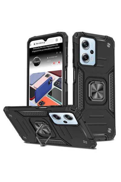 OEM Armor Ringstand Case Black Xiaomi Poco X5 5G