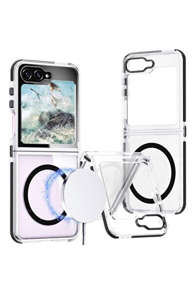 Orso Θήκη Crystal Clear MagSafe Clear Black για Samsung Galaxy Z Flip 6