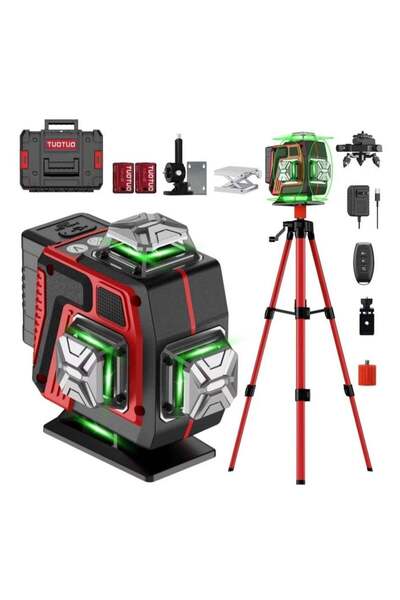 AOTUO مجموعة أدوات تسوية الليزر رباعية الأبعاد الاحترافية