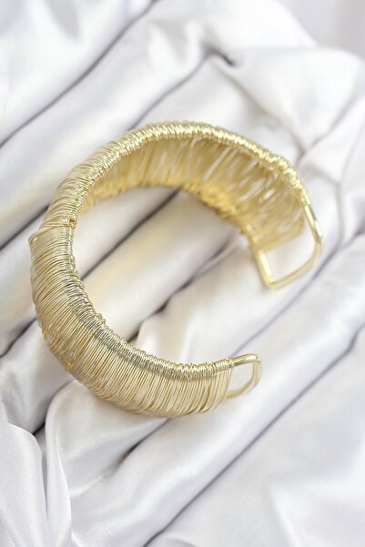 cleovibe سوار من سلك النحاس موديل جولد كولور