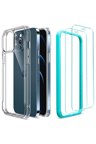 ESR Θήκη Sidekick για iPhone 12 Pro Max, διάφανη + σκληρυμένο γυαλί (2 τεμάχι...