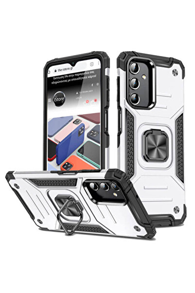 Orso Θήκη Armor Ringstand Ασημί Samsung Galaxy A14 4G/5G