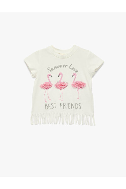 Koton 26YY59003203 Εκρού Βρεφικό Κοριτσίστικο Μπλουζάκι 6SMG10001AK