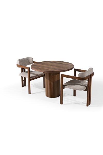 Vivense Danmet Yuvarlak Mutfak Masası, Ceviz