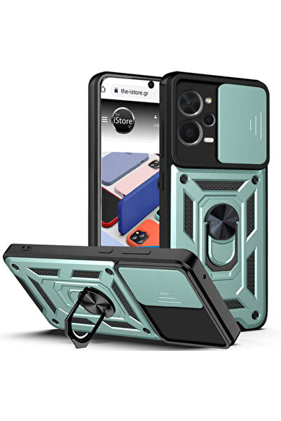 Orso Θήκη Combo Kickstand Slide Camera Green Xiaomi Redmi Note 12 Pro 5G