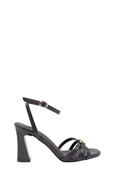 Moulin Shoes حذاء نسائي أسود بحزام واحد وكعب 10 سم