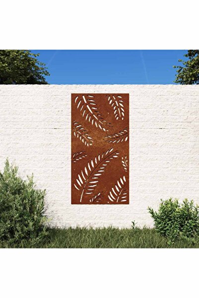 Concept Decorație perete de grădină 105x55 cm design frunze oțel Corten