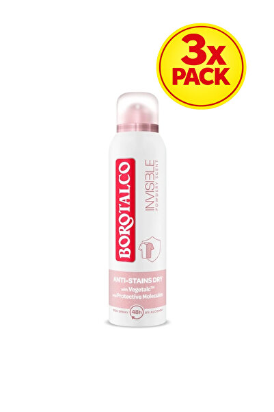 Borotalco 3x PACHET Deodorant spray roz invizibil 150ml