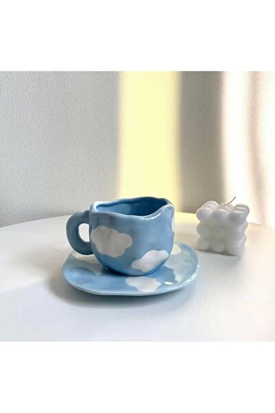 cafeteros Handmade ceramic coffee mug and saucer